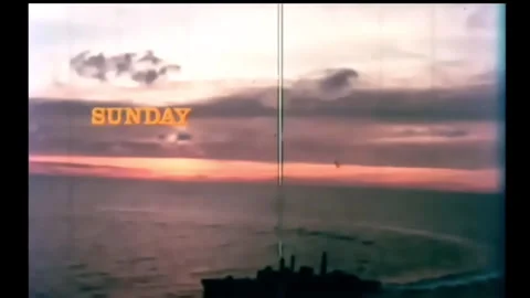 Royal Navy Destroyer HMS Coventry (D118) 1980 Stock Footage 333634372