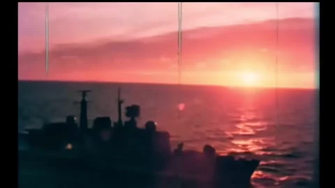 Royal Navy Destroyer HMS Coventry [D118] 1980 Stock Footage 333634376