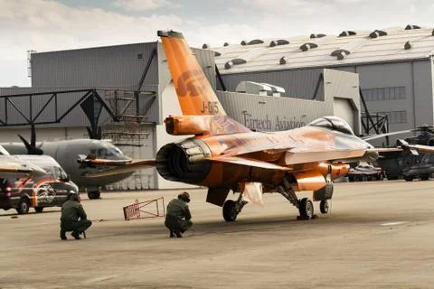 Royal Netherlands Air Force Lockheed Martin F-16AM Fighting Falcon jet 写真素材