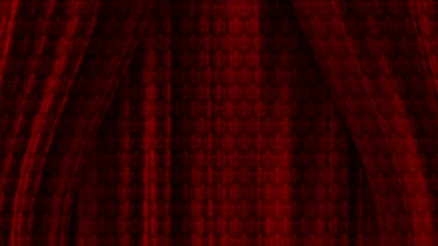 Royal opening curtains. The pattern is a monogram. Animation in loop seamless Stock Footage 157305758