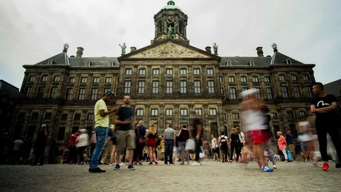 Royal Palace of Amsterdam Stock-Footage 77548451