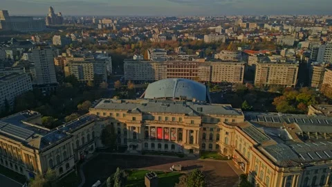 Royal Palace of Bucharest Stock Footage 221705878