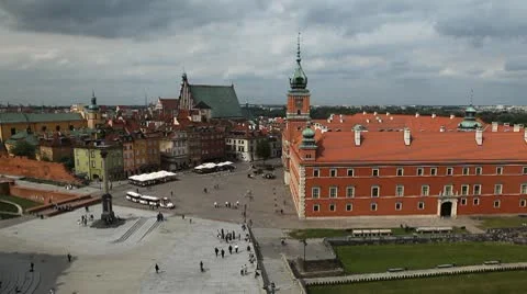 Royal Palace, Castle, Warsaw Old Town, Stare Miasto, Poland, Europe Stock Footage