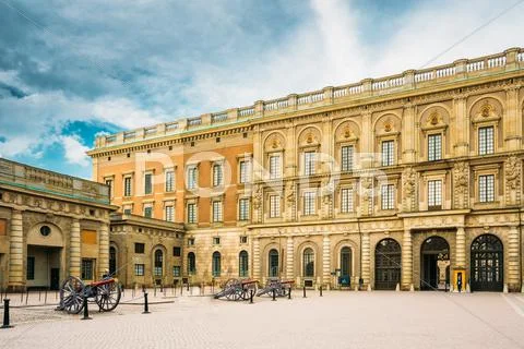 Royal Palace In Gamla Stan, In Stockholm, Sweden Stock Photos