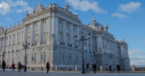 The Royal Palace of Madrid Stock Footage 100992899