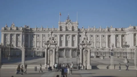 ROYAL PALACE IN MADRID Stock Footage 162886257
