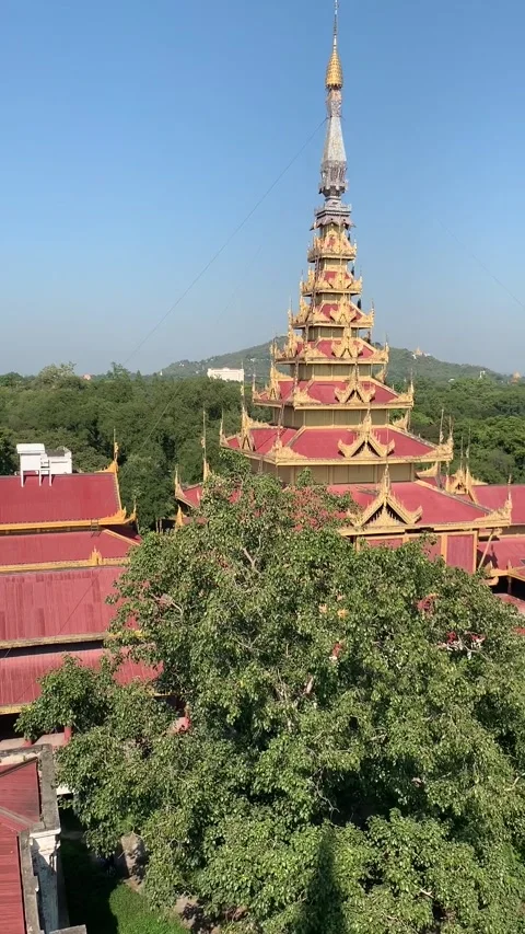 Royal Palace in Mandalay Видео 343877988