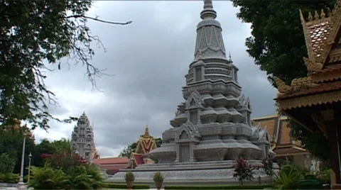 Royal Palace, Phnom Penh, Cambodia Stock Footage