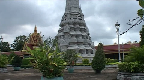 Royal Palace, Phnom Penh, Cambodia Stock Footage
