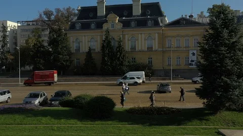 Royal Palace in Sofia Stock Footage 117596287