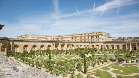 The Royal Palace in Versailles Stock Footage 81070557