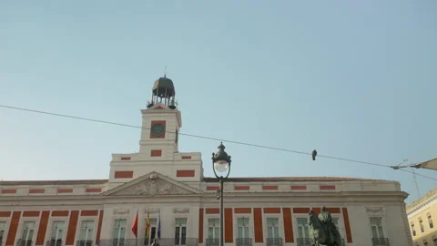 Royal Post Office Real Casa De Correos In Puerta Del Sol Madrid Spain Stock Footage 345317051