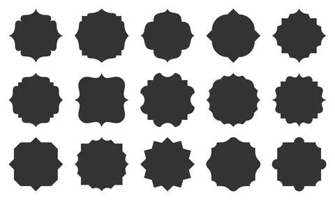 Royal retro blank vignette text frame tag set Stock Illustration