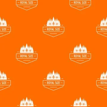 Royal size pattern vector orange Stockillustratie