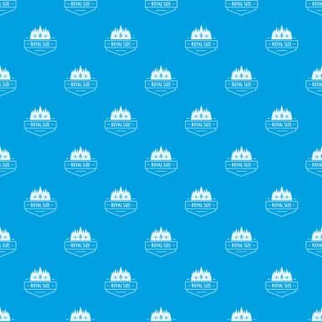 Royal size pattern vector seamless blue Stock Illustration