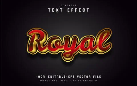 Royal text effect editable Stock Illustration