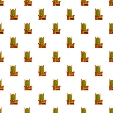 Royal throne chair pattern representing power and authority Stock Illustration