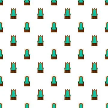 Royal throne chairs creating seamless pattern background Illustrazione stock