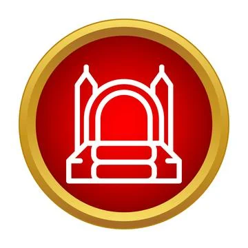 Royal throne icon representing power and monarchy Stock Illustration