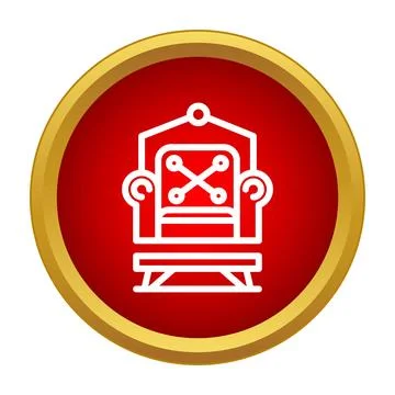 Royal throne icon representing power and authority Stock Illustration