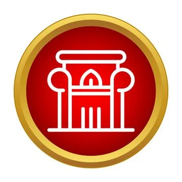 Royal throne icon representing power and authority Stock Illustration