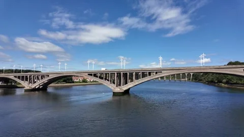 Royal Tweed Bridge over the River Tweed Video stock 346369407