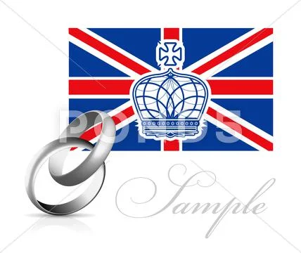 Royal wedding in england Stock Illustration