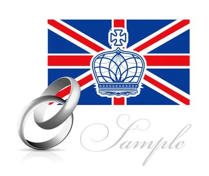 Royal wedding in england Stock Illustration