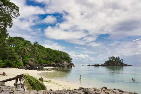 Royale beach, clients speding time during holiday Stock Photos