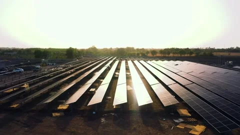 Royalla Solar Panel Farm Dual Use For Sheep Farming Stock Footage 237149954