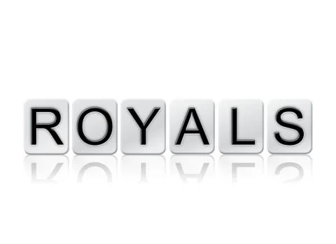 Royals Isolated Tiled Letters Concept and Theme Stock Illustration