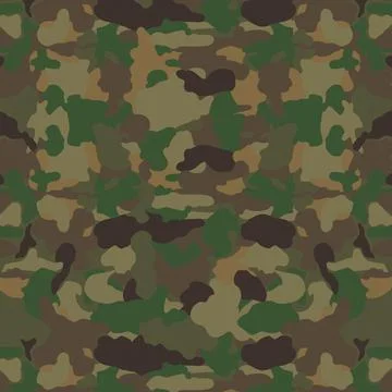 Royalty free camouflage pattern of different natural colors. Such camouflage Stock Illustration