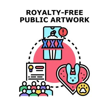 Royalty free public artwork vector concept Ilustración de archivo
