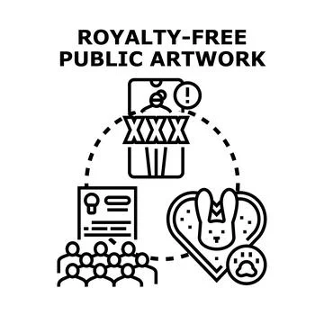 Royalty free public artwork vector concept Ilustración de archivo