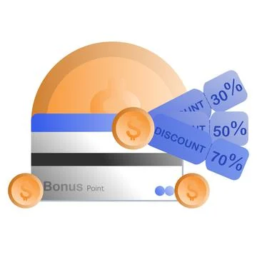 Royalty program discount card for grocery store Illustrazione stock