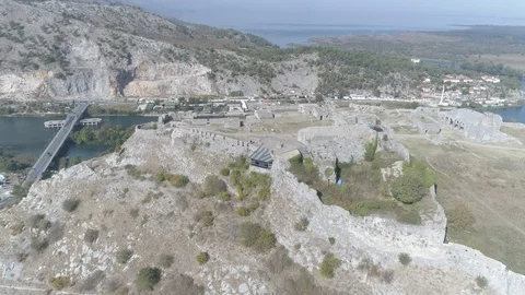 Rozafa Castle, AlbaniaShkoder taken in 2018, 4k  Vidéo 97339512