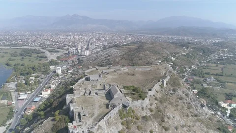 Rozafa Castle, AlbaniaShkoder taken in 2018, 4k  Vidéo 97339577