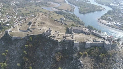 Rozafa Castle, AlbaniaShkoder taken in 2018, 4k  動画素材 97339823