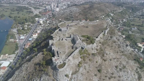 Rozafa Castle, AlbaniaShkoder taken in 2018, 4k  動画素材 97339923