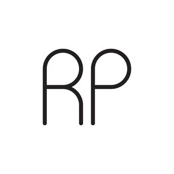 Rp initial letter vector logo icon Stock Illustration