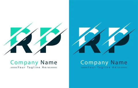 RP Letter Logo Vector Design Concept Elements Illustrazione stock