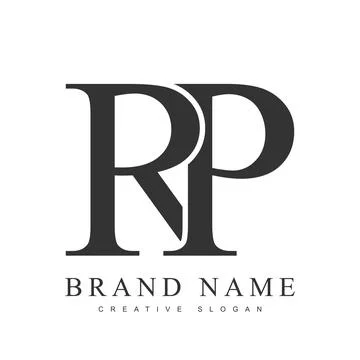RP trendy logotype template. Initial letter r and p classic font style. Cre.. Stock Illustration