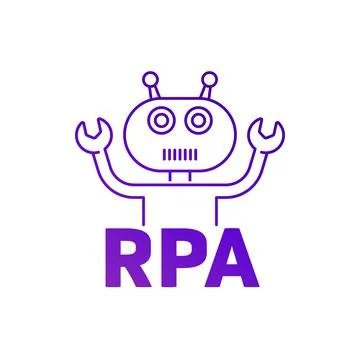 RPA bot icon, Robotic process automation イラスト素材