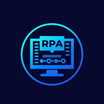 RPA icon, Robotic process automation vector 스톡 일러스트