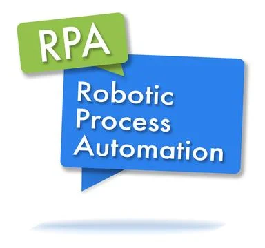 RPA initials in colored bubbles RPA initials in two colored green and blue... Stock Photos
