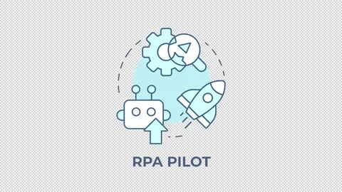 RPA pilot blue concept icon animation Stock Footage 337935789