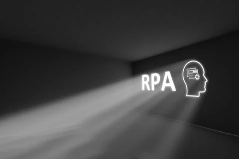 RPA rays volume light concept 3d illustration Stock Illustration