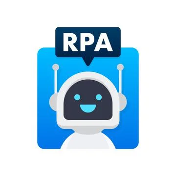 RPA Robotic process automation. Artificial intelligence, machine learning 스톡 일러스트