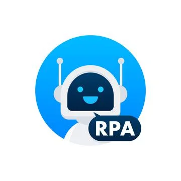 RPA Robotic process automation. Artificial intelligence, machine learning イラスト素材