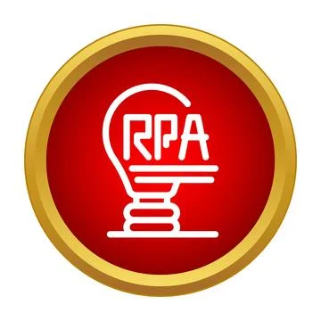 Rpa robotic process automation concept lightbulb icon Stock Illustration